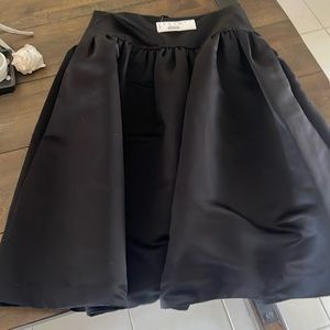 NWT- JCrew Midi Skirt Lined Size 4 in Black Taffeta